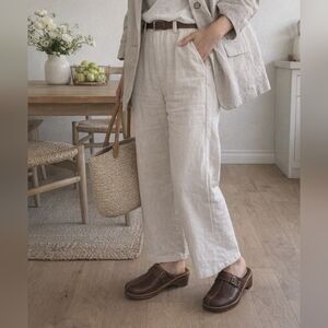 Vintage Nickels Brown Leather Clogs Mules Comfort Shoes Size 8.5